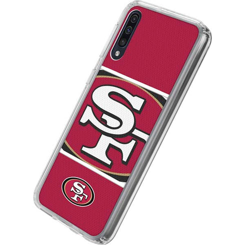 NFL San Francisco 49ers Zone Block Galaxy A50 Clear Case